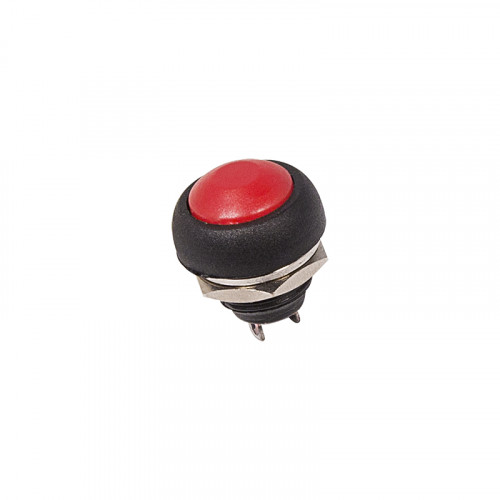 Выключатель-кнопка 250V 1A (2c) (ON)-OFF  б/фикс.красная Micro REXANT