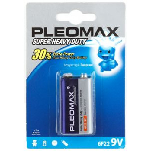 Батарейка (крона) Pleomax 6F22-1BL