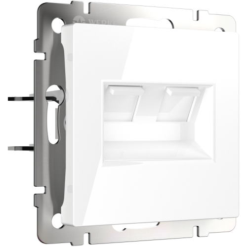 Розетка двойная Ethernet WL01-RJ45 +RJ45 Werkel белая  USB