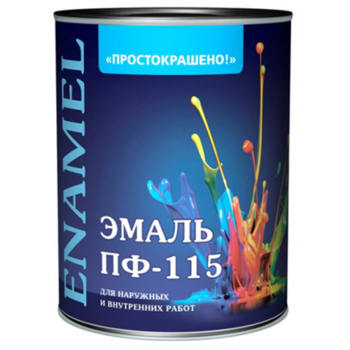 Эмаль ПФ-115 КРАСНАЯ 0,9кг. //