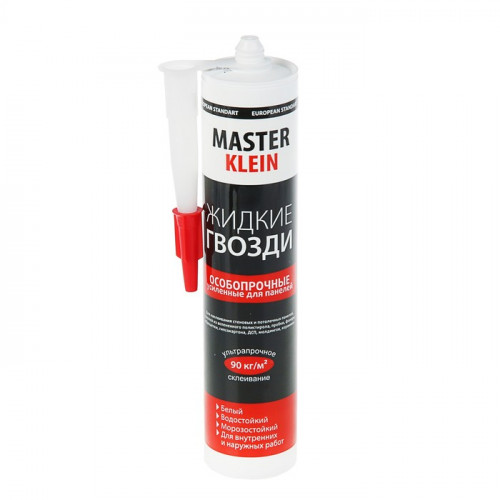 Жидкие гвозди Master Klein, особопрочные, для панелей, белые, 310 мл/440 г